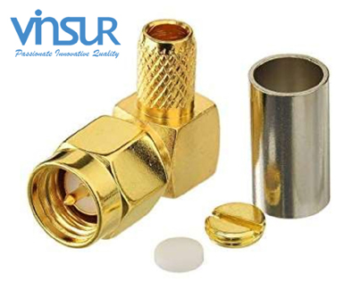 11512015 -- R11512015 -- RF CONNECTOR - 50OHMS, SMA MALE, RIGHT ANGLE , CRIMP TYPE, RG58, RG142, CABLEF CONNECTOR - 50OHMS , SMA MALE , RIGHT ANGLE , CRIMP TYPE , RG58, RG142, LMR195 CABLE